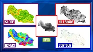 Slope || Aspect || Hillshade || Contour || Surface Analysis Using DEM Data In ArcGIS || 