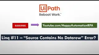 #11 Linq - Source Contains No DataRow Error