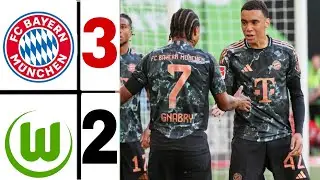 Bayern munich 3-2 Wolfsburg | highlights & Goals | bundesliga 2024/25