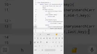 Binary search in Java using recursion #javaprogramming  #codingguru #youtubeshorts 😎😎