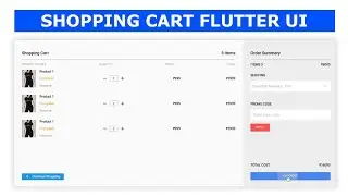 Shopping Cart Flutter Web UI Tutorial