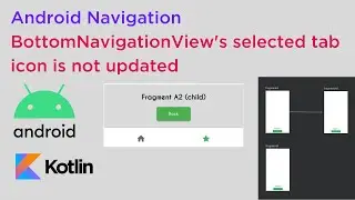 Android Navigation Component : BottomNavigationView's selected tab icon is not updated