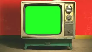 Static Old TV Green Screen Stock Footage HD