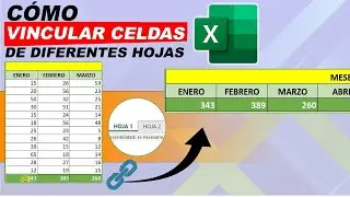 Como ENLAZAR o VINCULAR CELDAS de diferentes HOJAS en EXCEL