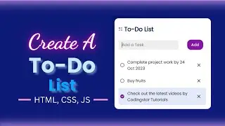 Master Your To-Do List with HTML, CSS, and JavaScript!