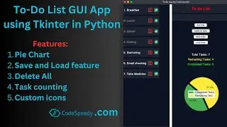 Advanced To do list app using Tkinter in Python - GUI application (Part 1)