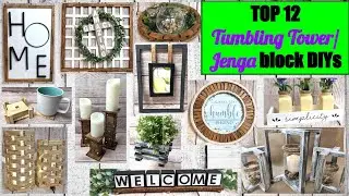 TOP 12 DOLLAR TREE DIYS using  TUMBLING TOWER BLOCKS | JENGA BLOCK DIY | DOLLAR TREE JENGA BLOCKS