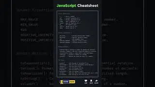 JavaScript Cheat sheet 