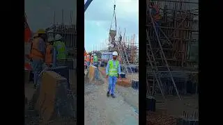 Bus Station Construction - Concrete pouring #engbakir #ytshorts #construction