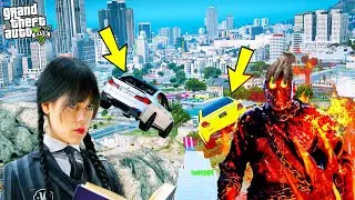 WEDNESDAY VE FRIDAY 13TH JASON SÜPER ARABALARLA TEHLİKELİ RAMPA PARKINDAN UÇUYOR! -  GTA 5