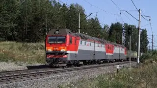 Train video. Freight trains - 68. Russia.