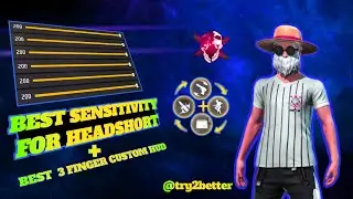 Brazilian 3 finger custom hud+sensitivity || best sensitivity setting || after update Sensitivity ⚙️