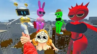 NEW SPRUNKI FAMILY POOP PARTY MISS TREE & MISS SUN & MISS FUN COMPUTER In Garry's Mod!