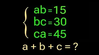 Solving a 'Harvard' University entrance exam | a+b+c=?