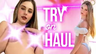 (4k) Transparent Lingerie Try on Haul | Sheer try on | See through | Transparent Dress 2025