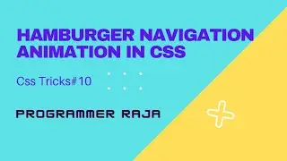 Hamburger navigation animation in css || css tricks#10 || #shorts ||#youtubeshorts