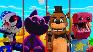 🔥 Minecraft LUCKY BLOCK RACE Poppy Playtime FNAF Amazing Digital Circus CAT NAP POMNI FREDDY