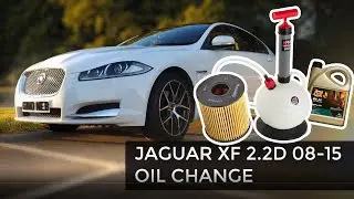 Oil change and oil filter replacement in 08-15 Jaguar XF 2.2 D