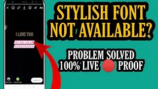 Stylish Font Not Available On Instagram Story Problem Solved