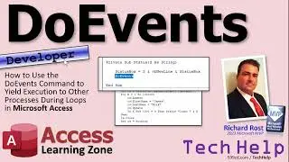 Use the DoEvents Command to Yield Execution to Other Processes During Loops in Microsoft Access