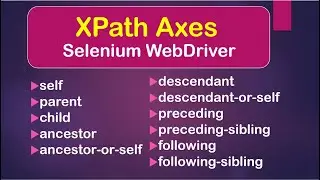 XPath Axes: Understanding The Basics || Selenium WebDriver || Java