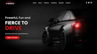 Creative Landing Page Cars Using HTML CSS | Landing Page Car