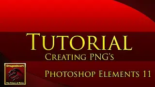 Photoshop Elements 11 Tutorial | How to make PNG Logo's?