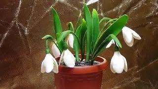 ПОДСНЕЖНИКИ ИЗ МАСТИКИ
