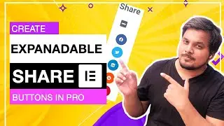 Create Expandable WordPress Social Share Buttons using Elementor Pro