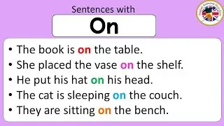 Sentences with On, Preposition On in a Sentence, Example Sentences about On #grammar #prepositions