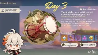 The Almighty Arataki Great and Glorious Drumalong Festival (DAY 3) | Genshin Impact Event