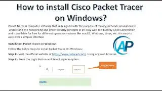 Cisco Packet Tracer Download & Install Step by Step Guide #ciscopackettracer