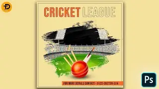 Cricket Banner Design In Adobe Photoshop | Cricket Poster Design 2024