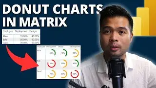 Create a DONUT CHART MATRIX showing PERCENTAGES using SVG in POWER BI // Beginners Guide to Power BI