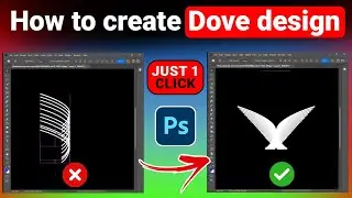 How to create Dove design on pen tool and easy to duplicate the layers in Photoshop