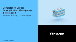 Consistency groups for application management and protection