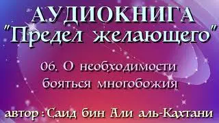 6. О необходимости бояться многобожия (АУДИОКНИГА) Предел желающего