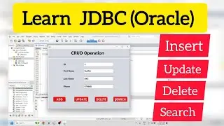 JDBC Connection in Java with Oracle Database | Insert update delete and Search record | CRUD in Java