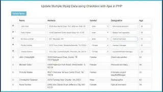 Update Multiple Mysql Data using Checkbox with Ajax in PHP