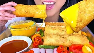 ASMR CHEESY CRUNCHY BURRITO 🌯 CHIMICHANGA (ASMR Eating Show) *NO TALKING* | ASMR Phan