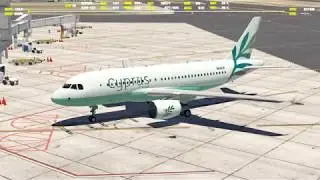 X-plane 11 | Ларнака-Киев LCLK-UKBB | Toliss A319 Cyprus | ActiveSky, X-vision, Ortho4XP