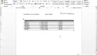 Lesson 35 - Splitting And Merging Cells In A Table