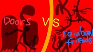 Rainbow friends (muntand) vs doors monsters (sticknodes animation) Roblox battle