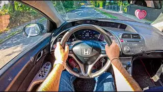 2006 Honda Civic UFO [1.4  86 hp] |0-100| POV Test Drive #2157 Joe Black