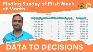 Working with Dates in Excel: How to find the Sunday of first week of a month