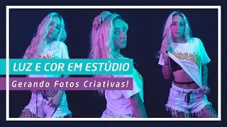 Fotos Criativas com Luz e Cor em Estúdio.