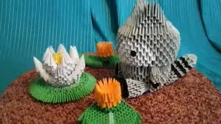 Модульное оригами,енот (краткое описание)/ Modular origami,raccoon (a brief description)  V27