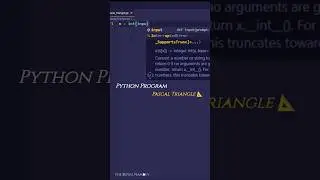 Python Program to Print Pascal's Traingle 
