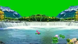 waterfalls green screen effect / hills effect background