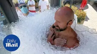 Athlete Josef Koeberl breaks world record by spending two and a half hours in ICE